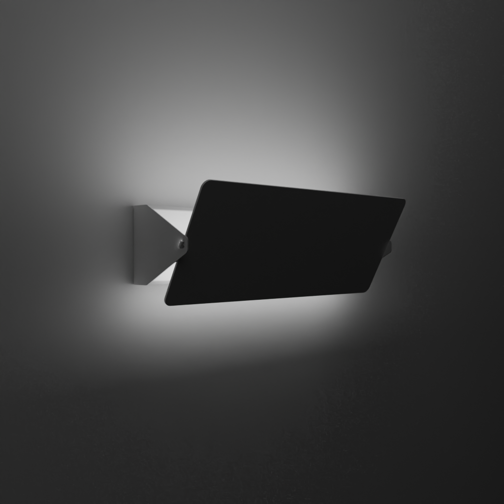 Nemo – Applique Volet Pivotant Double LED – Natural Anodized