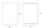 Frama – Rivet Box Table – Glass — dimension drawing
