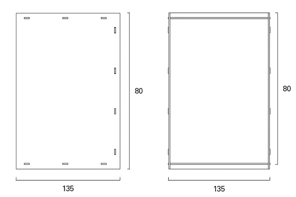 Frama – Rivet Box Table — dimension drawing