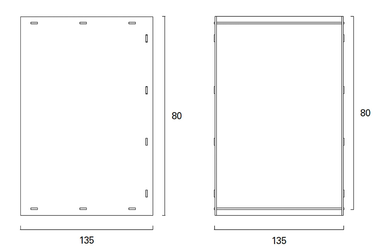 Frama – Rivet Box Table — dimension drawing