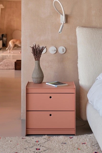 UTIL – Plié Bedside Table 2 Short Drawers