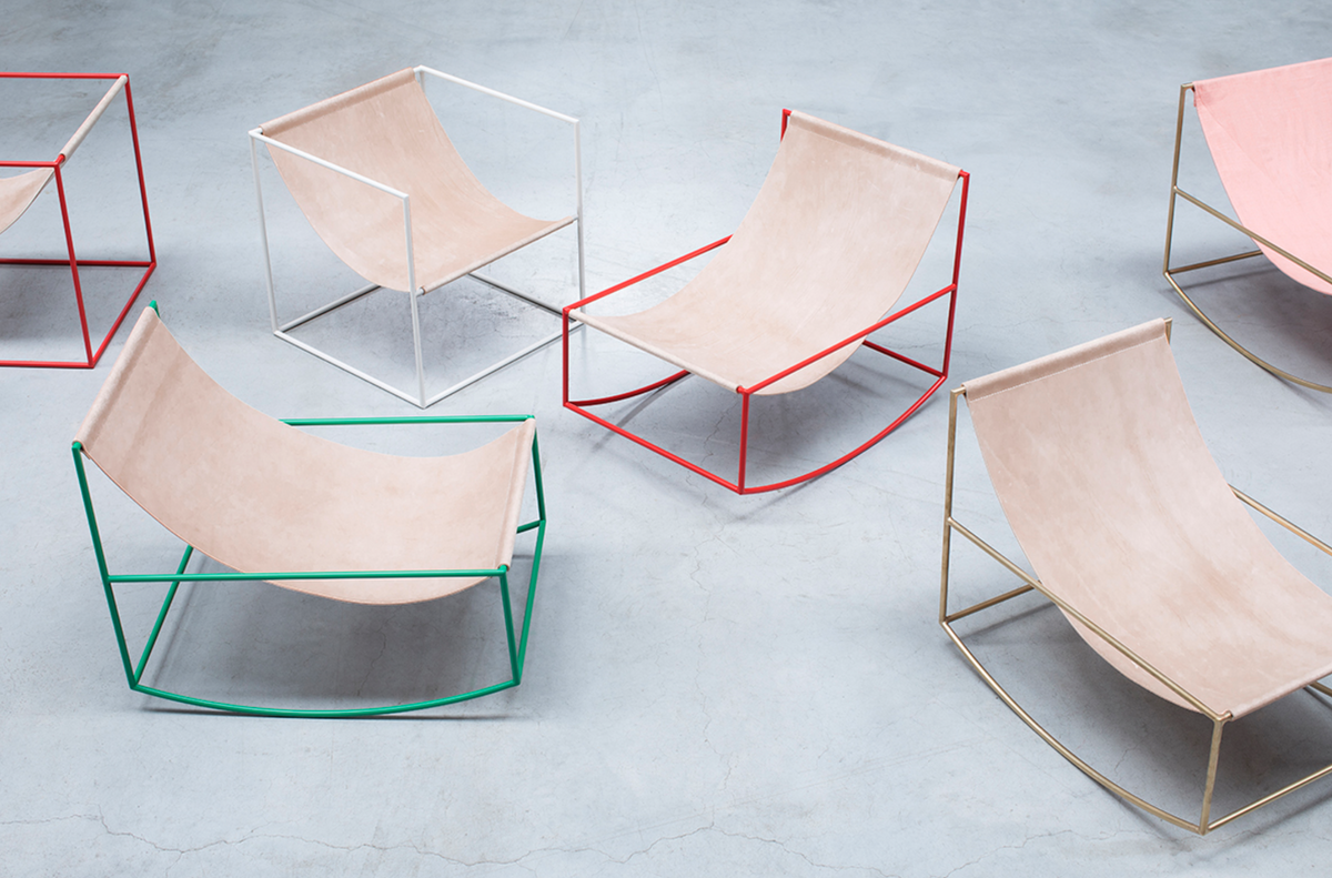 Valerie Objects – Rocking Chair Leather Red