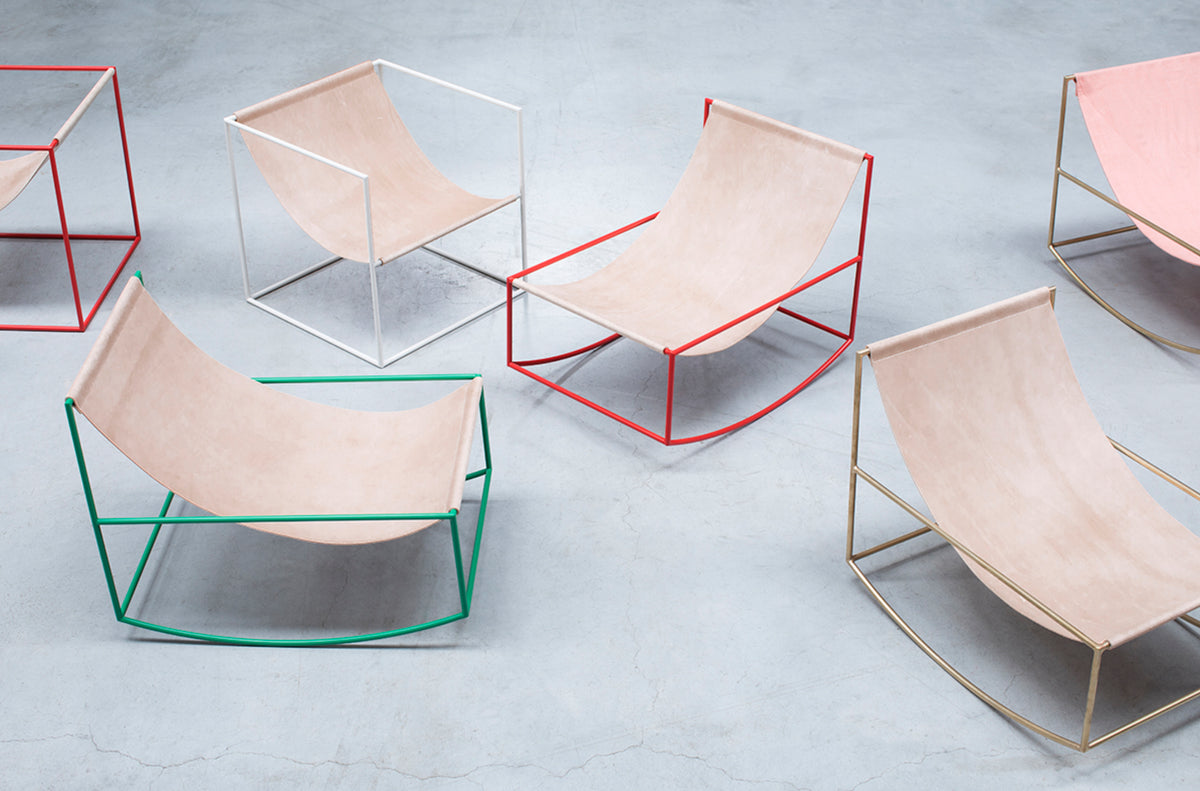 Valerie Objects – Rocking Chair Leather Green