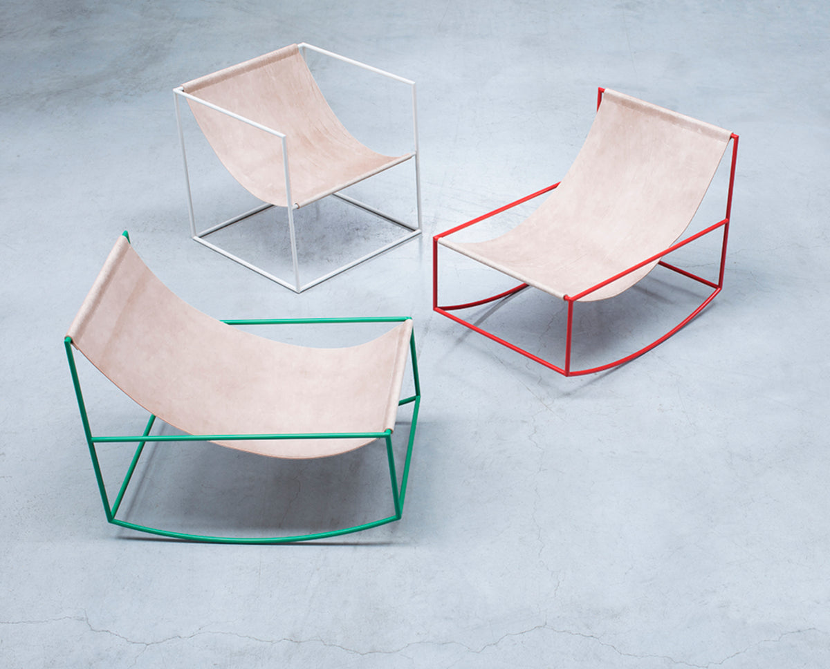 Valerie Objects – Rocking Chair Leather Red