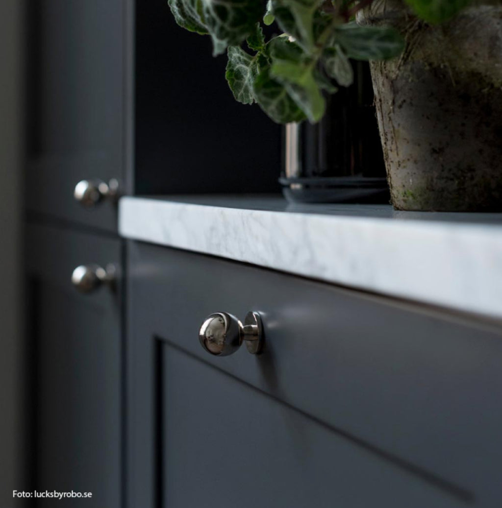 Beslag – Knob Soliden 25mm Nickel Plated