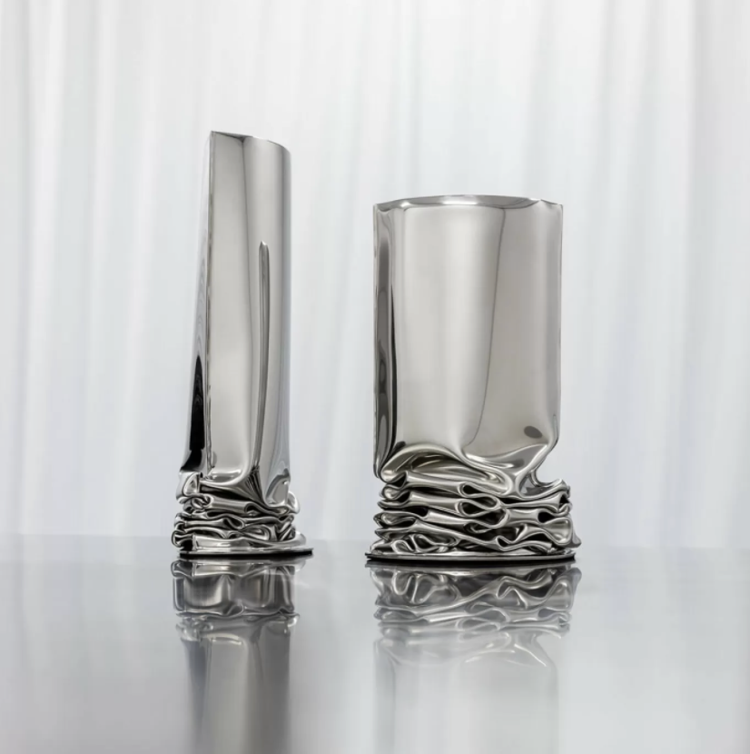 Zieta – Crash Vase – Inox Polished