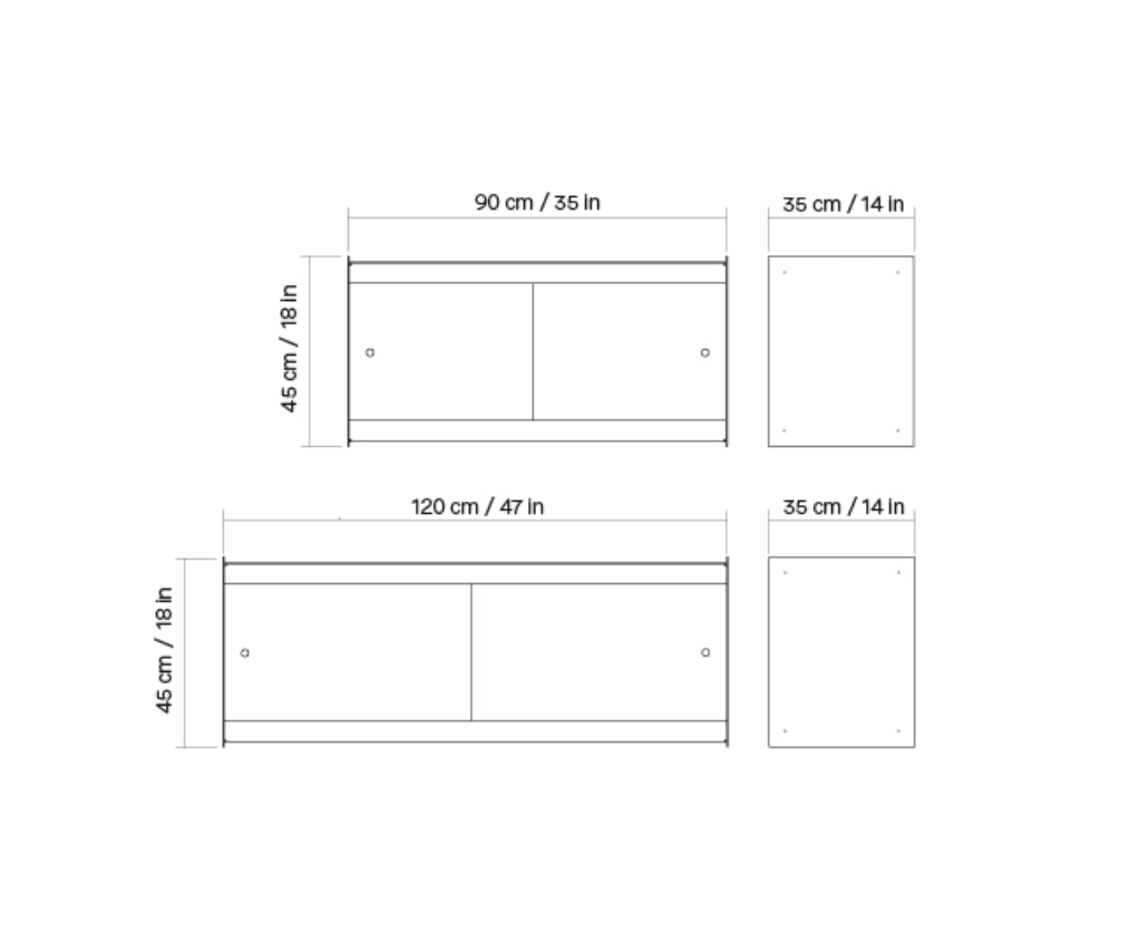 UTIL – Plié Wall Unit 2 Door