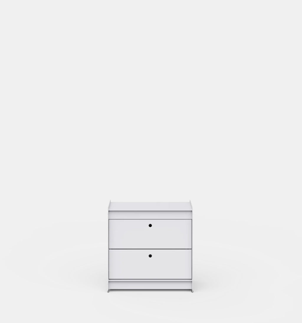 UTIL – Plié Bedside Table 2 Short Drawers