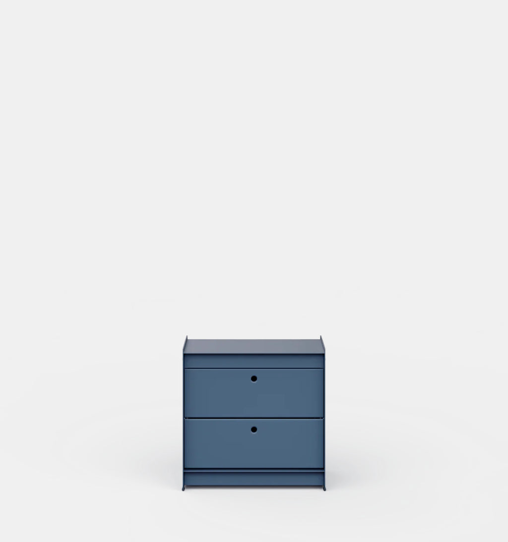 UTIL – Plié Bedside Table 2 Short Drawers
