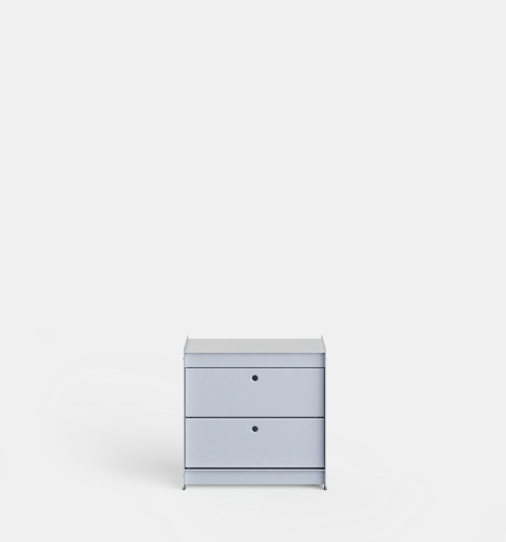UTIL – Plié Bedside Table 2 Short Drawers