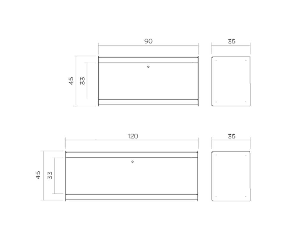 UTIL – Plié Wall Unit 1 Tall Drawer
