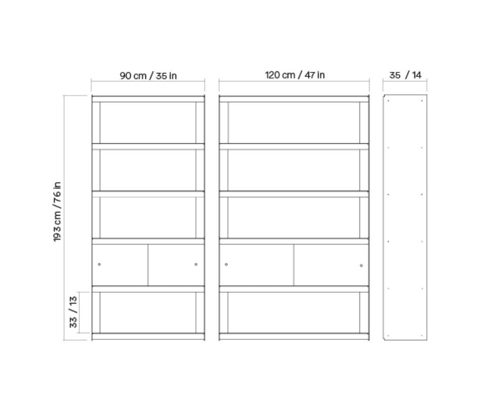 UTIL – Plie Bookshelf 2 Doors