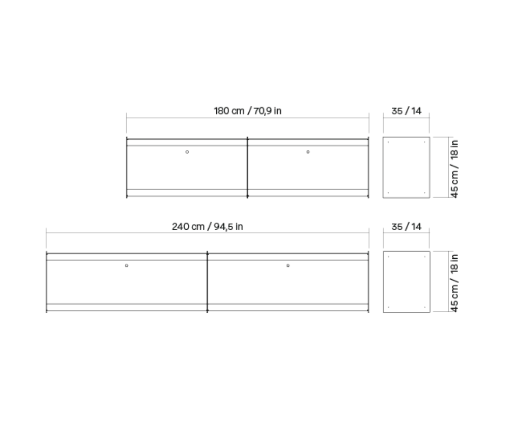 UTIL – Plié Wall Unit Extension 2 Big Drawer