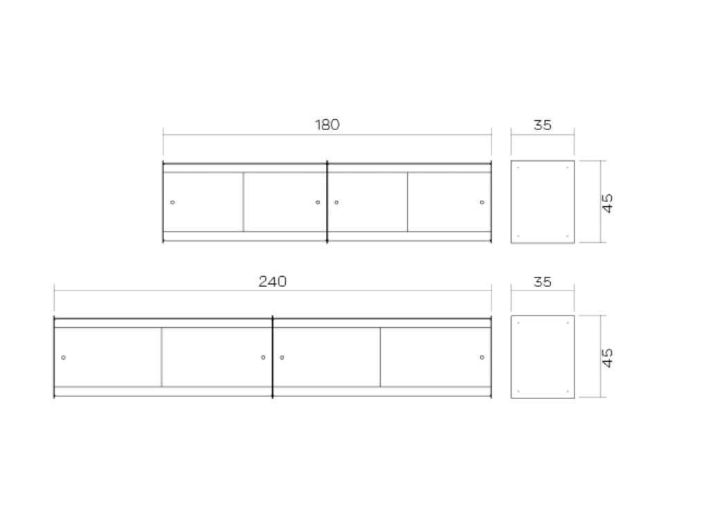 UTIL – Plié Wall Unit Extension 4 Doors