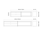 UTIL – Plié Wall Unit Extension 2 Small Drawers