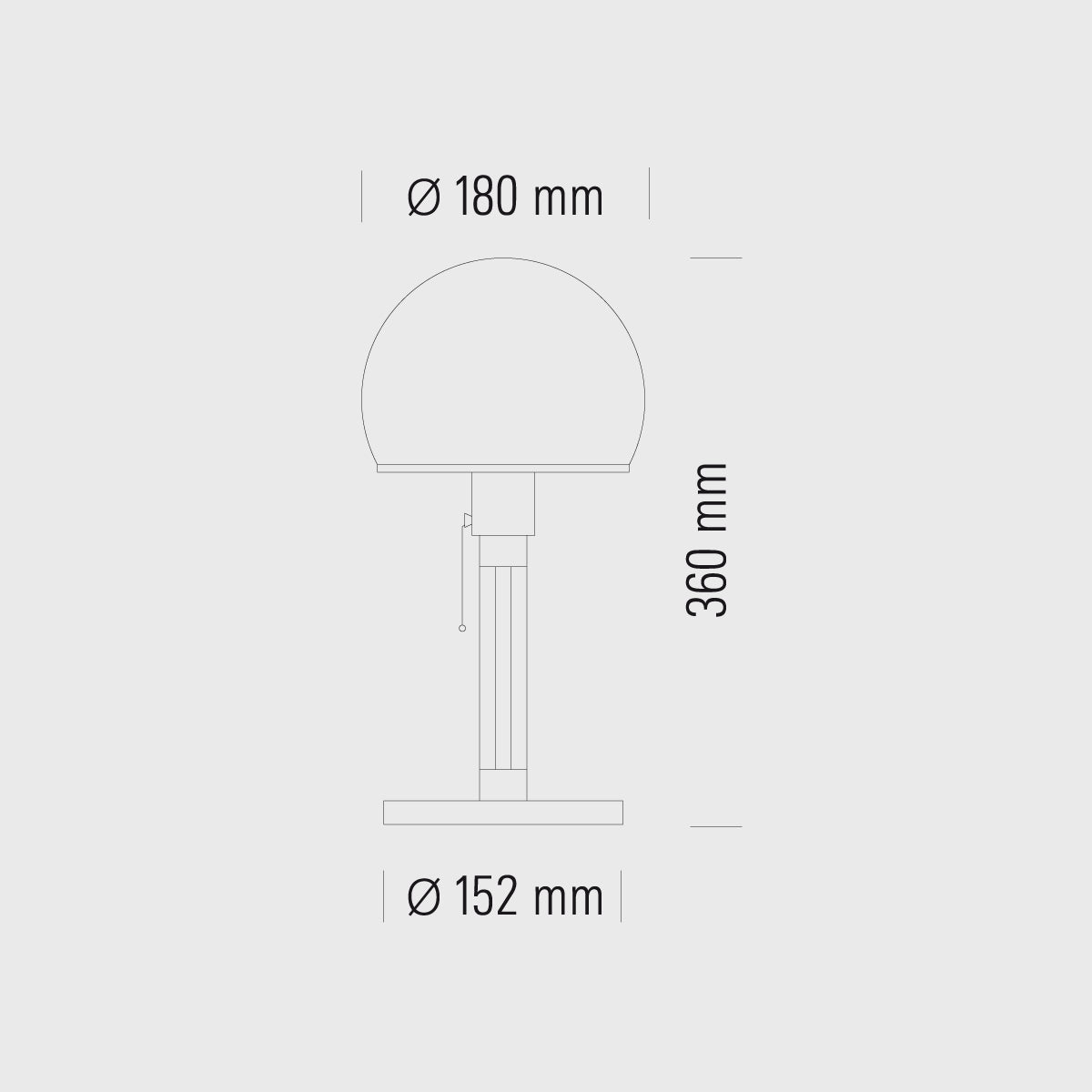 Tecnolumen – WG 25 GL Table Lamp