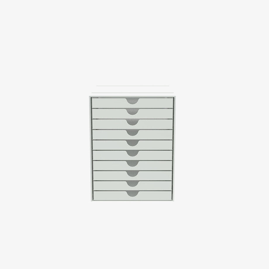 USM | Inos Box Set C4 with 10 drawers / Pure white