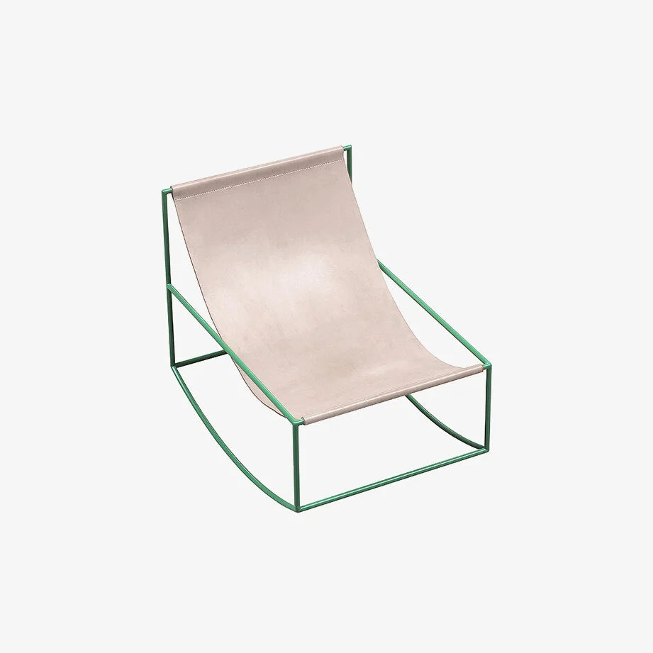 Valerie Objects | Rocking Chair Leather Green